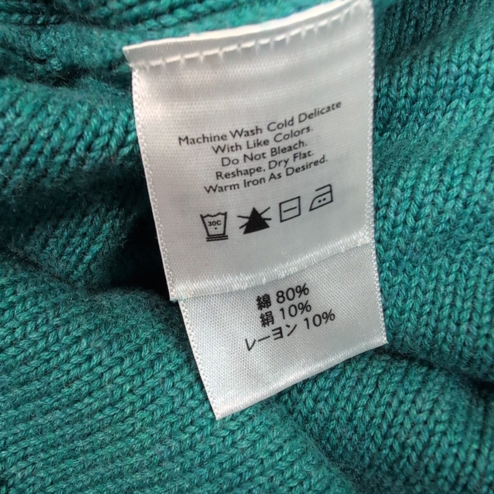 Eddie Bauer Sweater Womens XXL Green Cardigan Silk Blend Button Up Preppy Comfy - Picture 7 of 9